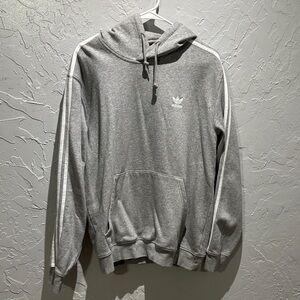 adidas Gray Hoodie with White Accents